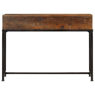 vidaXL Mesa consola madera maciza reciclada 110x30x80 cm