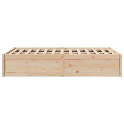 vidaXL Estructura de cama sin colchón madera maciza de pino 135x190 cm