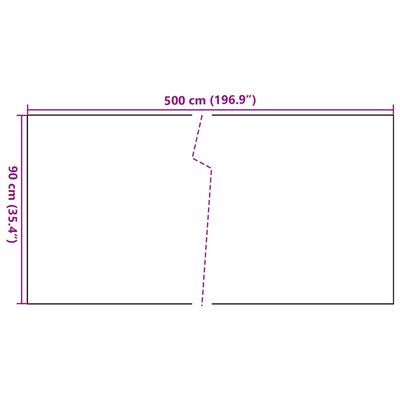 vidaXL Toldo para balcón ratán sintético blanco 500x90 cm