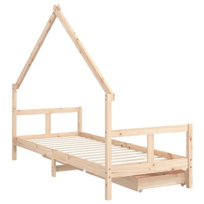 vidaXL Estructura de cama para niños con cajones madera pino 80x200 cm