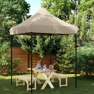 vidaXL Tienda de fiesta plegable Pop-Up taupe 200x200x306 cm