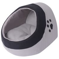 vidaXL Cama cubo para gatos tamaño M gris y negra