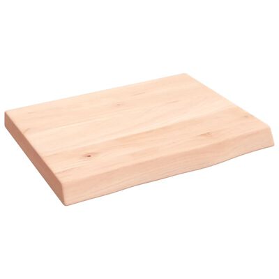 vidaXL Encimera de baño madera maciza sin tratar 40x30x(2-4) cm