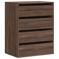 vidaXL Cajonera de esquina madera ingeniería marrón roble 60x41x76 cm