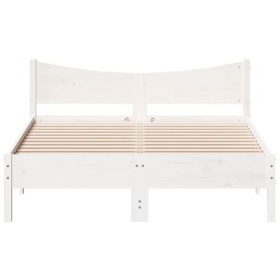 vidaXL Estructura de cama sin colchón madera maciza blanca 120x190 cm