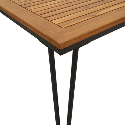 vidaXL Mesa de jardín con patas en U madera maciza acacia 160x80x75 cm