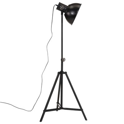 vidaXL Lámpara de pie negra 25 W E27 61x61x90/150 cm