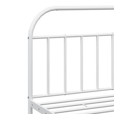 vidaXL Estructura cama sin colchón con estribo metal blanco 193x203 cm