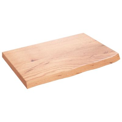 vidaXL Estante pared madera roble tratada marrón claro 60x40x(2-4) cm