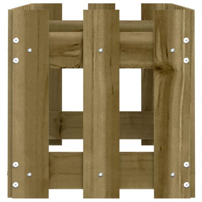 vidaXL Arriate elevado jardín valla madera impregnada pino 100x30x30cm