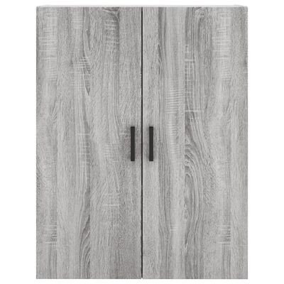 vidaXL Aparador alto madera contrachapada gris sonoma 69,5x34x180 cm