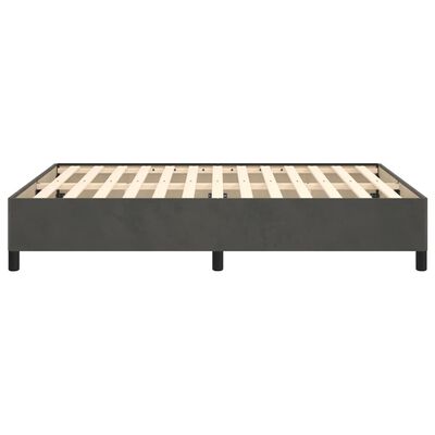 vidaXL Estructura de cama sin colchón terciopelo gris oscuro 140x190cm