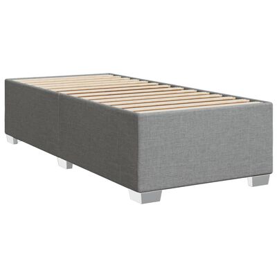 vidaXL Cama box spring con colchón tela gris claro 100x200 cm