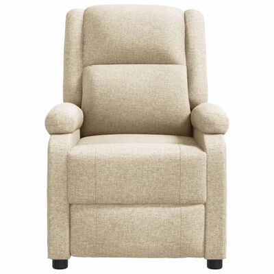 vidaXL Sillón reclinable de tela crema