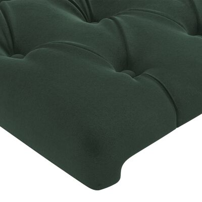 vidaXL Cabeceros 2 unidades de terciopelo verde oscuro 100x7x78/88 cm