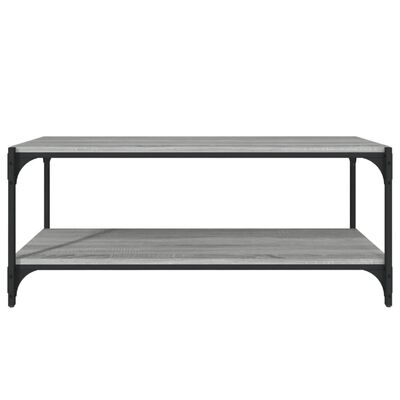 vidaXL Mueble para TV contrachapada y acero gris Sonoma 100x33x41 cm