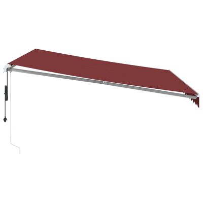 vidaXL Toldo retráctil automático burdeos 400x300 cm