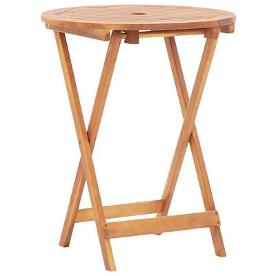 vidaXL Juego de bistro de 3 piezas tela y madera maciza taupe