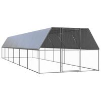 vidaXL Jaula gallinero de exterior de acero galvanizado 3x12x2 m