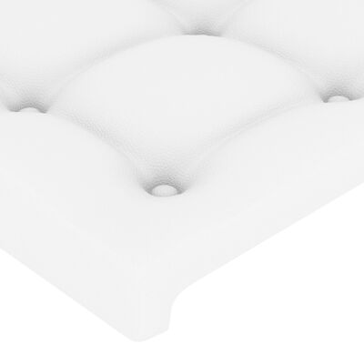 vidaXL Cama box spring con colchón cuero sintético blanco 140x200cm