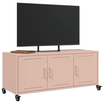 vidaXL Mueble de TV acero rosa 100,5x39x43,5 cm