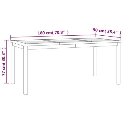 vidaXL Juego de comedor para jardín 5 piezas madera maciza de teca