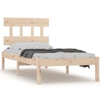 vidaXL Estructura de cama madera maciza 90x190 cm