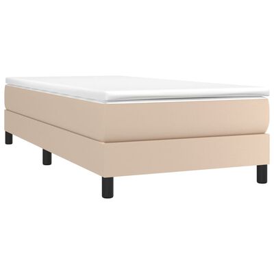 vidaXL Estructura de cama cuero sintético color capuchino 90x190 cm