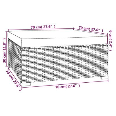 vidaXL Set de muebles de jardín 8 pzas y cojines ratán sintético negro