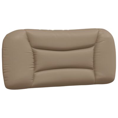 vidaXL Cama con colchón cuero sintético capuchino 80x200 cm