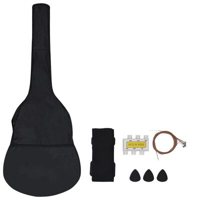 vidaXL Set de guitarra clásica para principiantes 8 pzas 3/4 36"