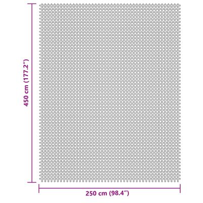 vidaXL Alfombrilla de camping crema 4,5x2,5 m