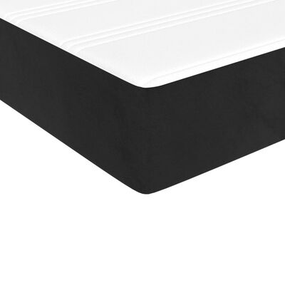 vidaXL Cama box spring con colchón cuero sintético negro 90x190 cm