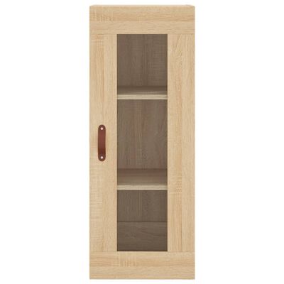 vidaXL Aparador de madera contrachapada roble Sonoma 34,5x34x180 cm