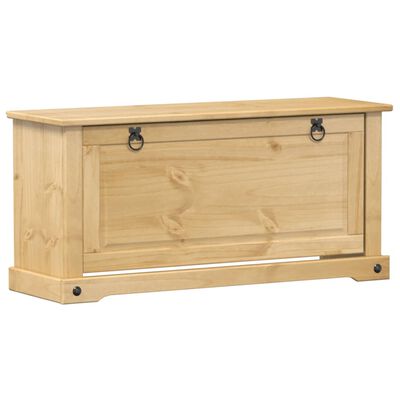 vidaXL Mueble zapatero Corona madera maciza de pino 99x32x47 cm