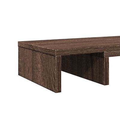 vidaXL Soporte elevador pantalla ajustable marrón roble 80x24x10,5 cm