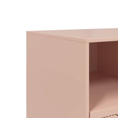 vidaXL Mueble para TV de acero rosa 99x39x44 cm