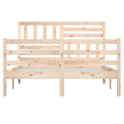 vidaXL Estructura de cama doble pequeña de madera maciza 120x190 cm