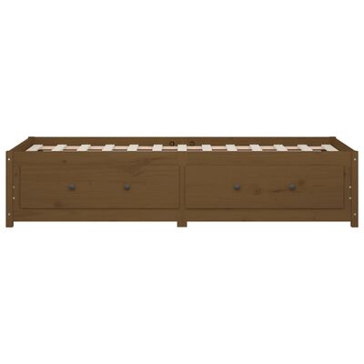 vidaXL Sofá cama madera maciza de pino marrón miel 90x200 cm