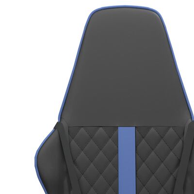 vidaXL Silla gaming cuero sintético negro y azul