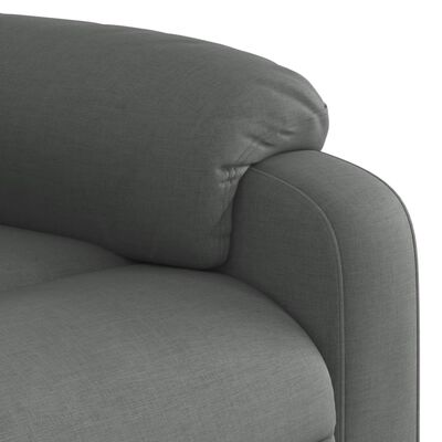 vidaXL Sillón reclinable eléctrico de tela gris oscuro