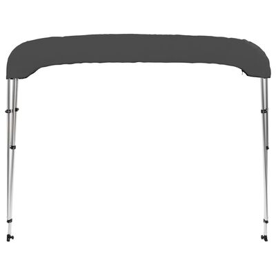 vidaXL Toldo Bimini de 3 arcos gris antracita 183x140x137 cm