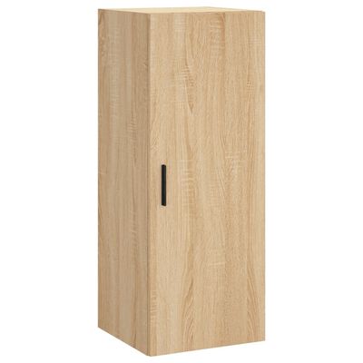 vidaXL Aparador de madera contrachapada roble Sonoma 34,5x34x180 cm