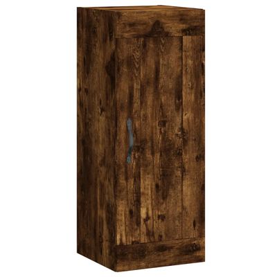 vidaXL Aparador de madera contrachapada roble ahumado 34,5x34x180 cm