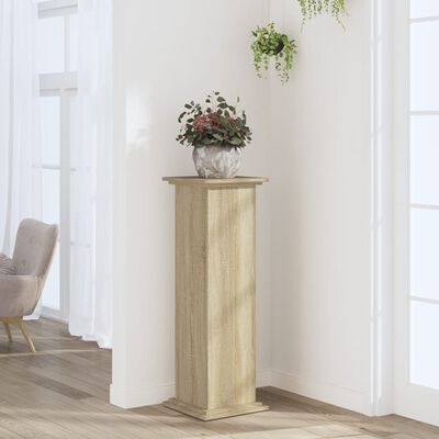 vidaXL Soportes de plantas madera ingeniería roble Sonoma 33x33x100 cm