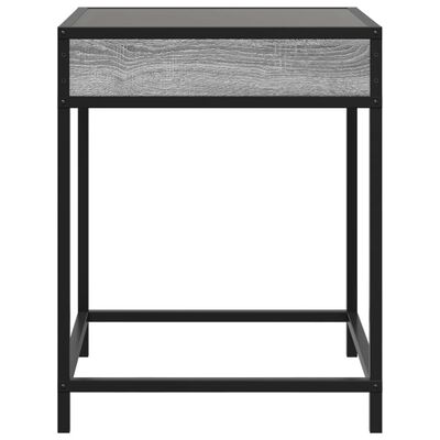 vidaXL Mesa de centro con Infinity LED gris Sonoma 40x40x51 cm