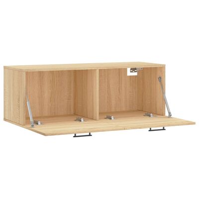 vidaXL Armario de pared madera ingeniería roble Sonoma 100x36,5x35 cm