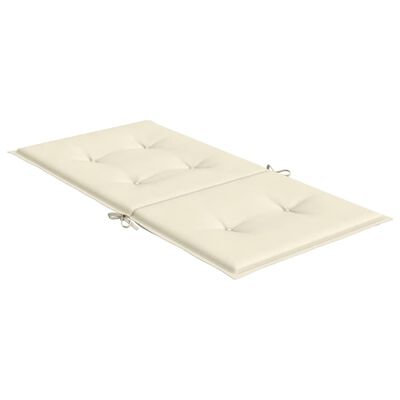 vidaXL Cojín silla jardín respaldo bajo 6 uds tela Oxford crema