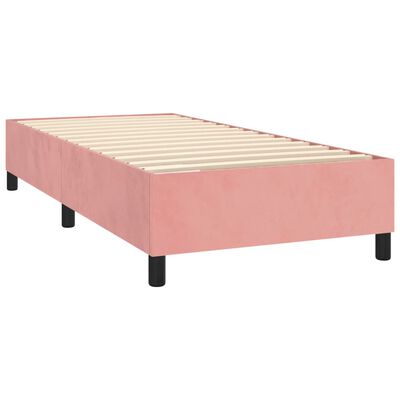 vidaXL Estructura de cama de terciopelo rosa 100x200 cm