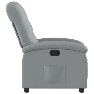 vidaXL Sillón reclinable de tela gris claro